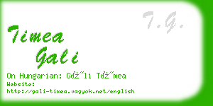 timea gali business card